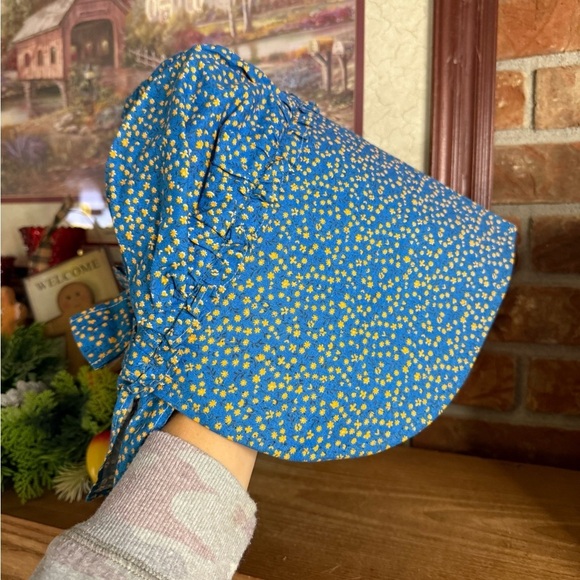 Laura Ingalls Prairie Handmade Floral Bonnet